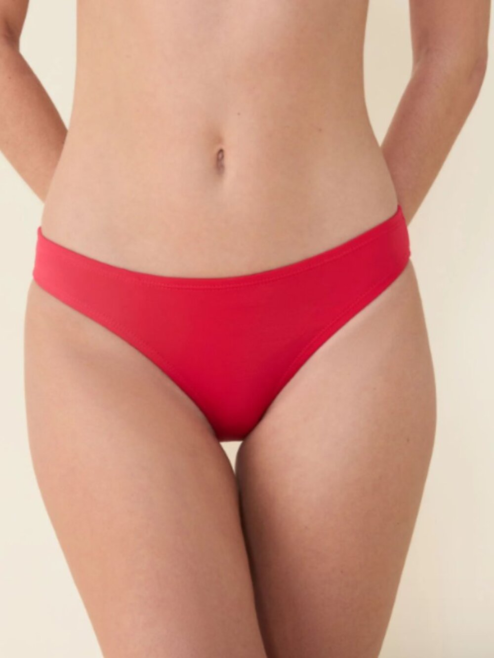 BNWT Andi Swim The Bikini Bottom in Cherry Red size medium